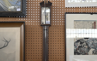 English George III Inlaid Mahogany Barometer