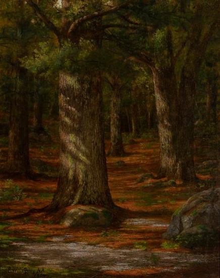 Enoch Wood Perry American, 1831-1915 Wooded Landscape, 1904