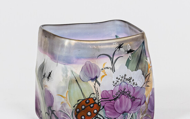 Erwin Eisch Art Glass with Ladybug