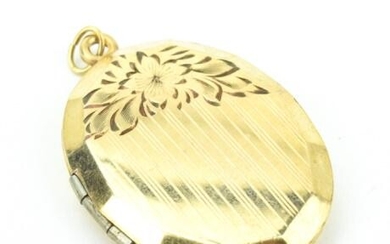 Estate Art Deco Style Gold Filled Locket Pendant