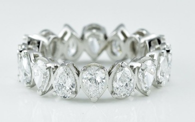 Eternity ring - 14 kt. White gold - 3.51 tw. Diamond (Lab-grown)