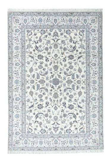 Extra fine Nain 6 La signed Habibian - Carpet with a lot of silk - 300 cm - 205 cm
