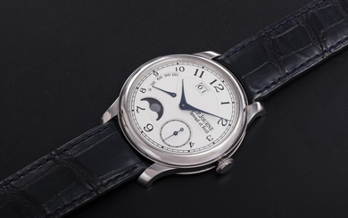F. P. JOURNE, A PLATINUM WRISTWATCH WITH POWER RESERVE AND MOON-PHASE, OCTA AUTOMATIQUE LUNE