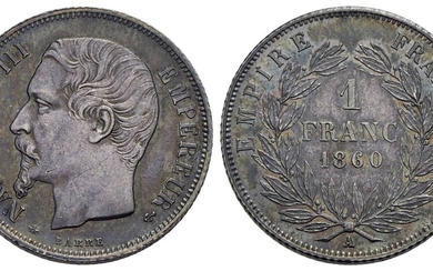 FRANCIA. Napoleone III (1852-1870). Franco 1860 A. AG Kr. 806.1...