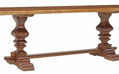 FRENCH MONASTERY OR REFECTORY TRESTLE TABLE, 94.5"L