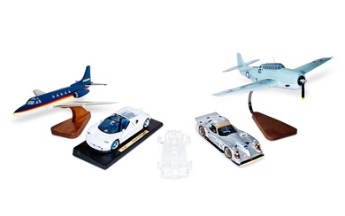 Five Car and Airplane Toys and Models