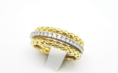 Fope - 18 kt. Gold, White gold, Yellow gold - Ring - 0.19 ct Diamonds