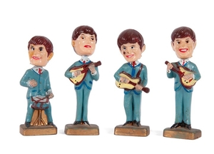 Four plastic figures of The Beatles, 'The Swingers Music Set', c. 1964, from Jordi Tardà's Rock Memorabilia Collection (4)