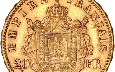 France - 20 Francs 1866 A - Napoléon III - Gold