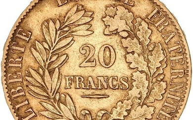 France. Second Republic (1848-1852). 20 Francs 1849-A Cérès