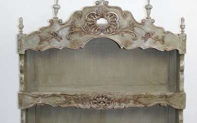 French Louis XV style painted estagnier (plate rack)
