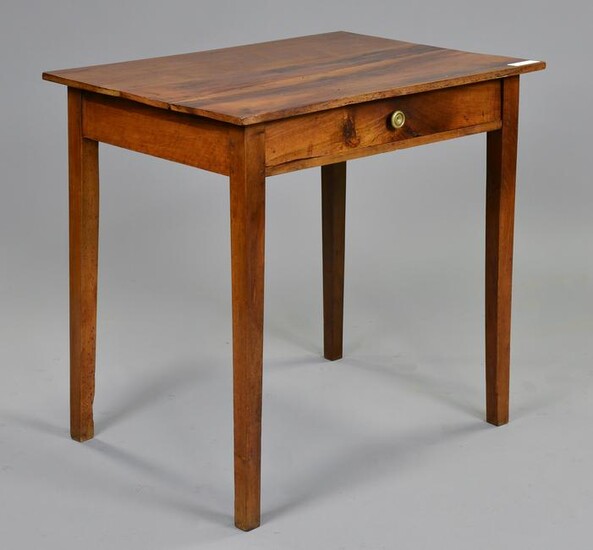 French Single Drawer Walnut Table