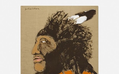 Fritz Scholder, Indian with Porcupine Headdress