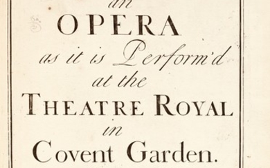 G.F. Handel. Atalanta an Opera as it is Performed at the Theatre Royal in Covent Garden, first edition, [1736]