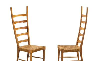 GIO PONTI (ATTRIBUITO) 1891-1979 Two chairs 1940s