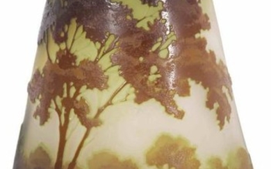 Galle Scenic Cameo Glass Vase