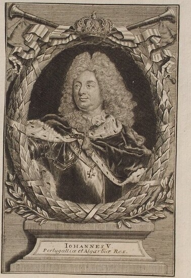 Georg Paul Busch, John V King Portugal 1730s engraving