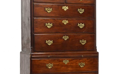 George III mahogany chest-on-chest or tallboy