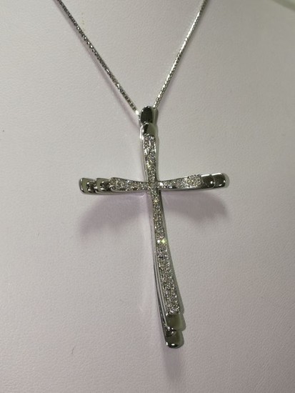 Gianni Pace Gioielli - 18 kt. White gold - Necklace with pendant - 0.70 ct Diamond