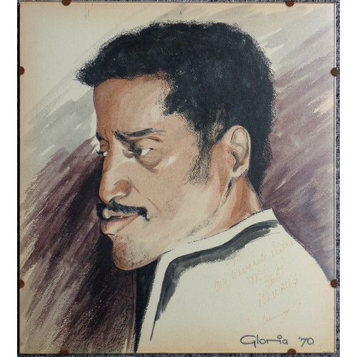 Gloria ‘ A portrait head study of Sammy Davis Jnr’ in profil...