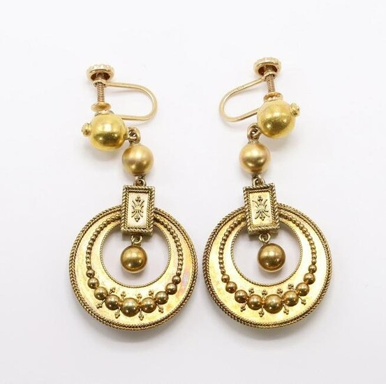 Gold Victorian Earrings