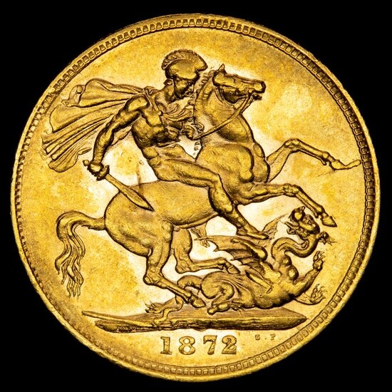 Great Britain - Sovereign- Queen Victoria (1837-1901), London mint, 1872 - Gold