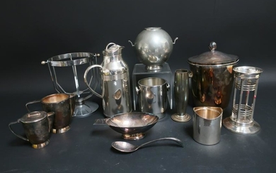 Group Art Deco Silverplate Serving Pieces
