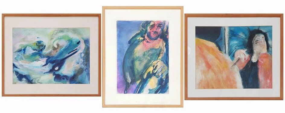Group of (3) original works on paper by Margaret Basden (framed/various sizes)