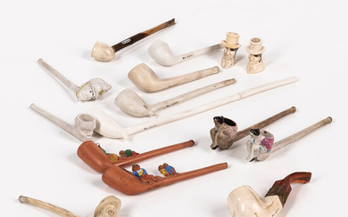 Group of Clay Pipes and Pipe Bowls