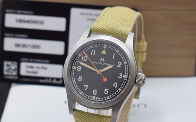 HAMILTON Khaki Field to 1000 limited Edition For Hodinkee, Suisse vers 2022, remontage manuel, référence...