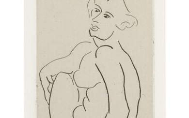 Henri Matisse, NU ASSIS LE DOS VU DE TROIS QUARTS (D. 227)