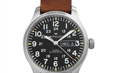 Hamilton Khaki Field H70535531 - Khaki Field Automatic Black Dial Stainless Steel Men's Watch