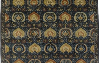 Hand-Knotted Wool Floral 9X12 Osh Chobi Peshawar Oriental Rug Farmhouse Carpet