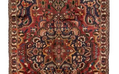 Hand-knotted Bakhtiar Wool Rug 6'7" x 9'6"