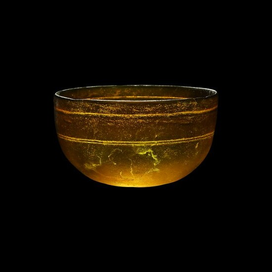 Hellenistic Amber Glass Bowl