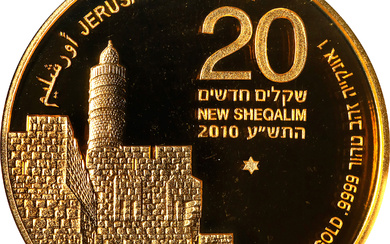 ISRAEL. 20 New Sheqalim, 2010. PCGS MS-69.