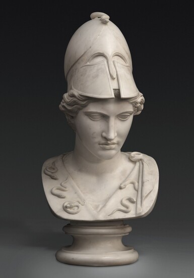 ITALIAN, 19TH CENTURY, AFTER THE ANTIQUE | MONUMENTAL BUST OF ATHENA