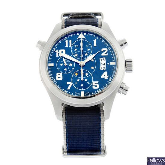 IWC - a stainless steel Le Petit Prince chronograph wrist watch, 44mm.