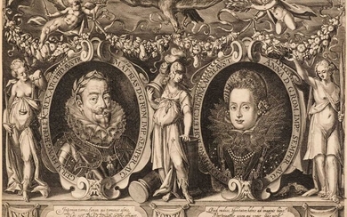 Isselburg (Peter, circa 1568/1580-1630). Double Portrait of the Holy Roman Emperor Matthias and Queen Anna