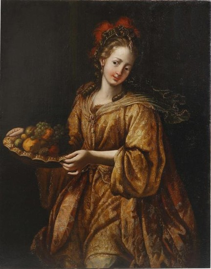 Italian School, oil, portrait of a noblewoman