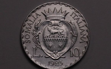Italian Somaliland. Vittorio Emanuele III di Savoia (1900-1946). 10 Lire 1925