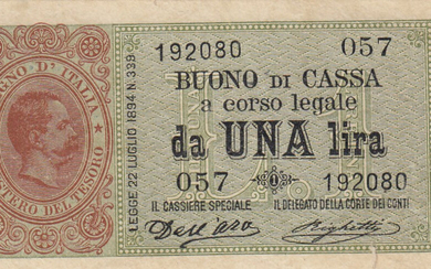Italy 1 Lira 1894