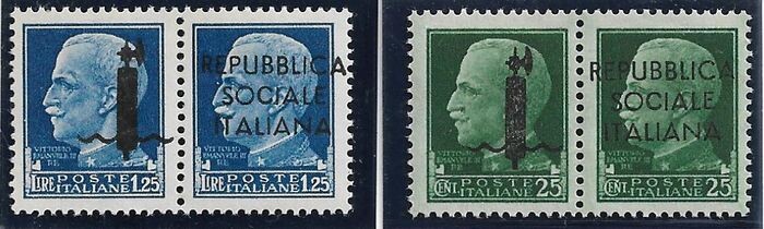 Italy - Italian Social Republic set of specimen stamps