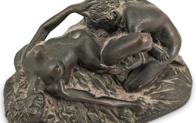 J. M. Lambeaux Erotic Bronze Sculpture