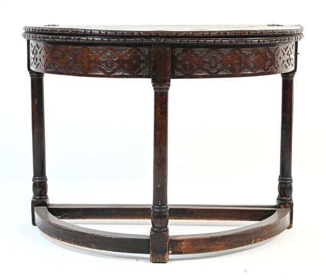 JACOBEAN-STYLE CARVED GATE LEG TABLE