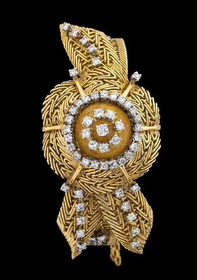 JAEGER-LECOULTRE: ladies gold and diamonds wristwatch - 1957 white...