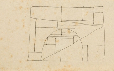 JOAQUIN TORRES GARCIA (1874 / 1949) "Constructive with semicircle", a.1928