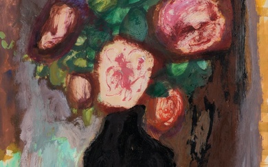 JUAN ALCALDE Madrid (1918) / (2020) "Vase with flowers"