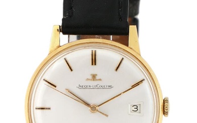 Jaeger-LeCoultre A wristwatch of 18k gold. Mechanical movement with manual winding and...