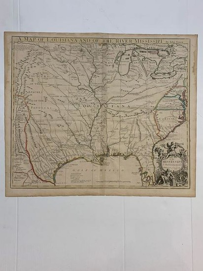 John Senex Map Of The Mississippi